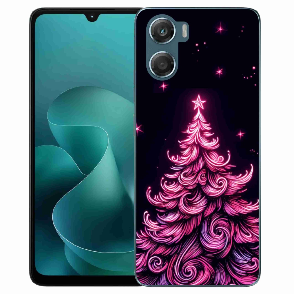 Gélový kryt mmCase na Motorola G06/G06 Power - neónový vianočný stromček 2
