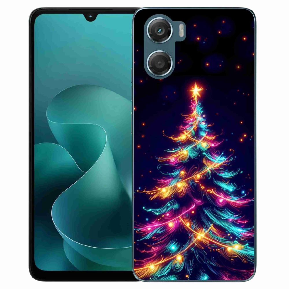Gélový kryt mmCase na Motorola G06/G06 Power - neónový vianočný stromček