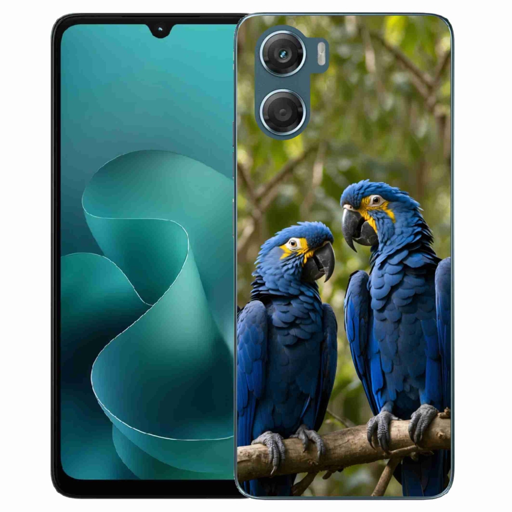 Gélový kryt mmCase na Motorola G06/G06 Power - papagájové duo