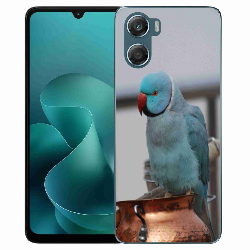 Gélový kryt mmCase na Motorola G06/G06 Power - papagáj alexander modrý