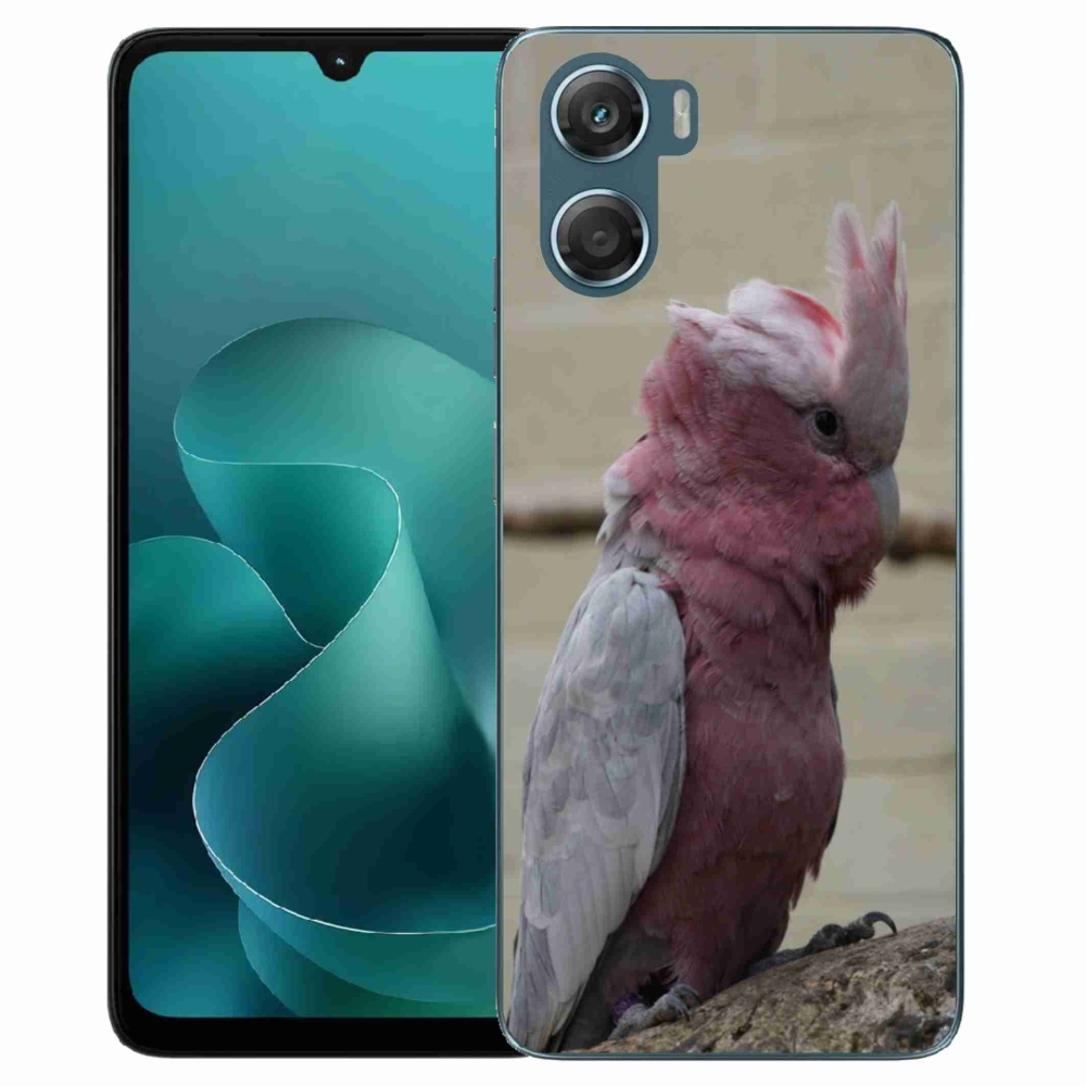Gélový kryt mmCase na Motorola G06/G06 Power - papagáj kakadu ružový