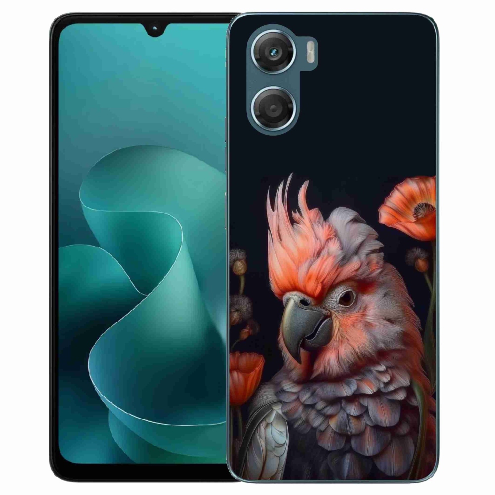 Gélový kryt mmCase na Motorola G06/G06 Power - papagáj kakadu vo farbách