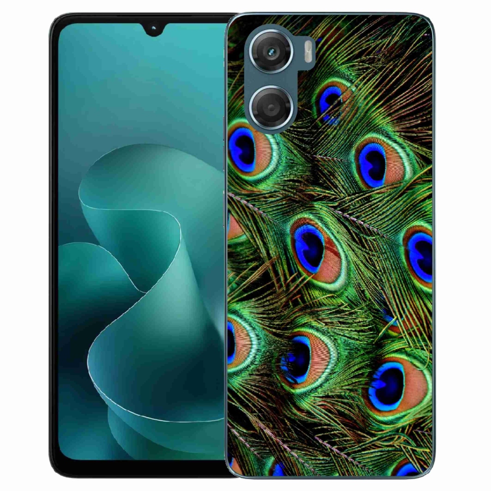 Gélový kryt mmCase na Motorola G06/G06 Power - pávie perie