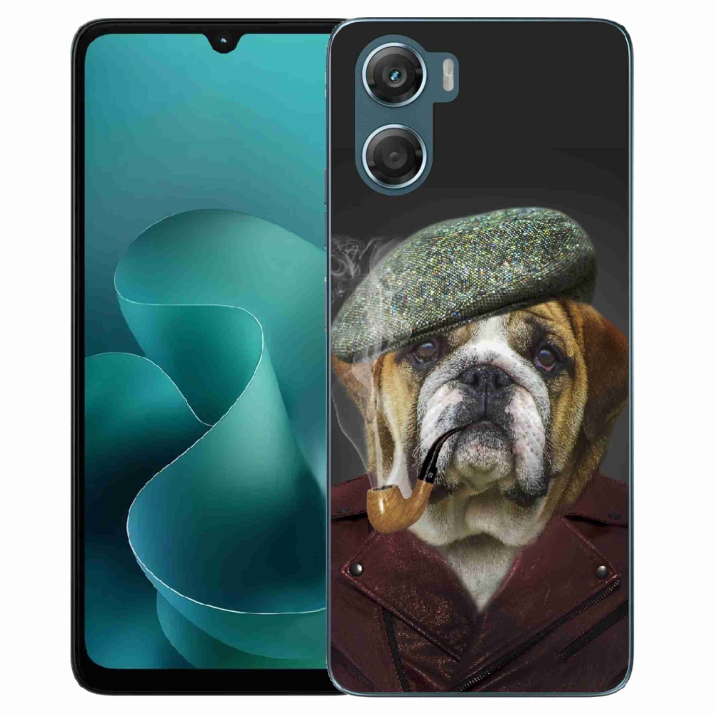 Gélový kryt mmCase na Motorola G06/G06 Power - pes s fajkou