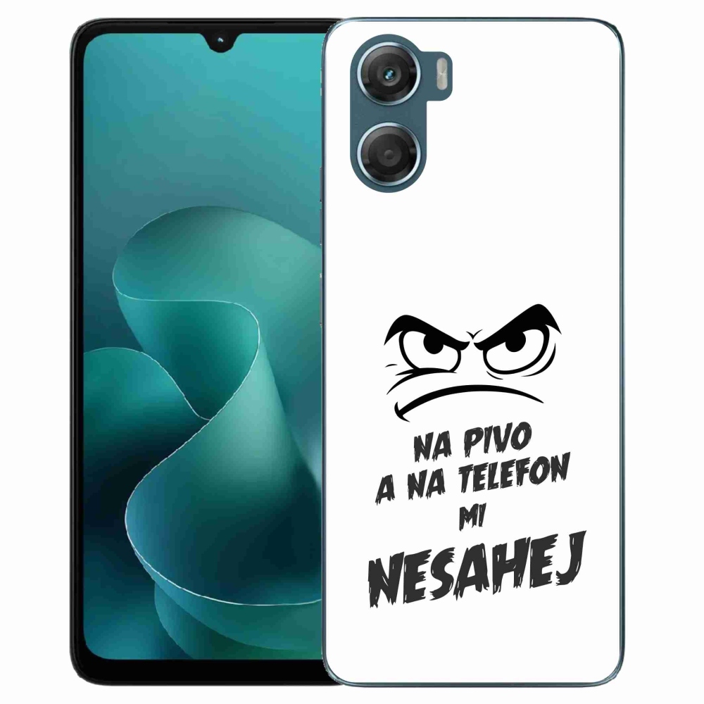 Gélový kryt mmCase na Motorola G06/G06 Power - pivný motív 2 biele pozadie