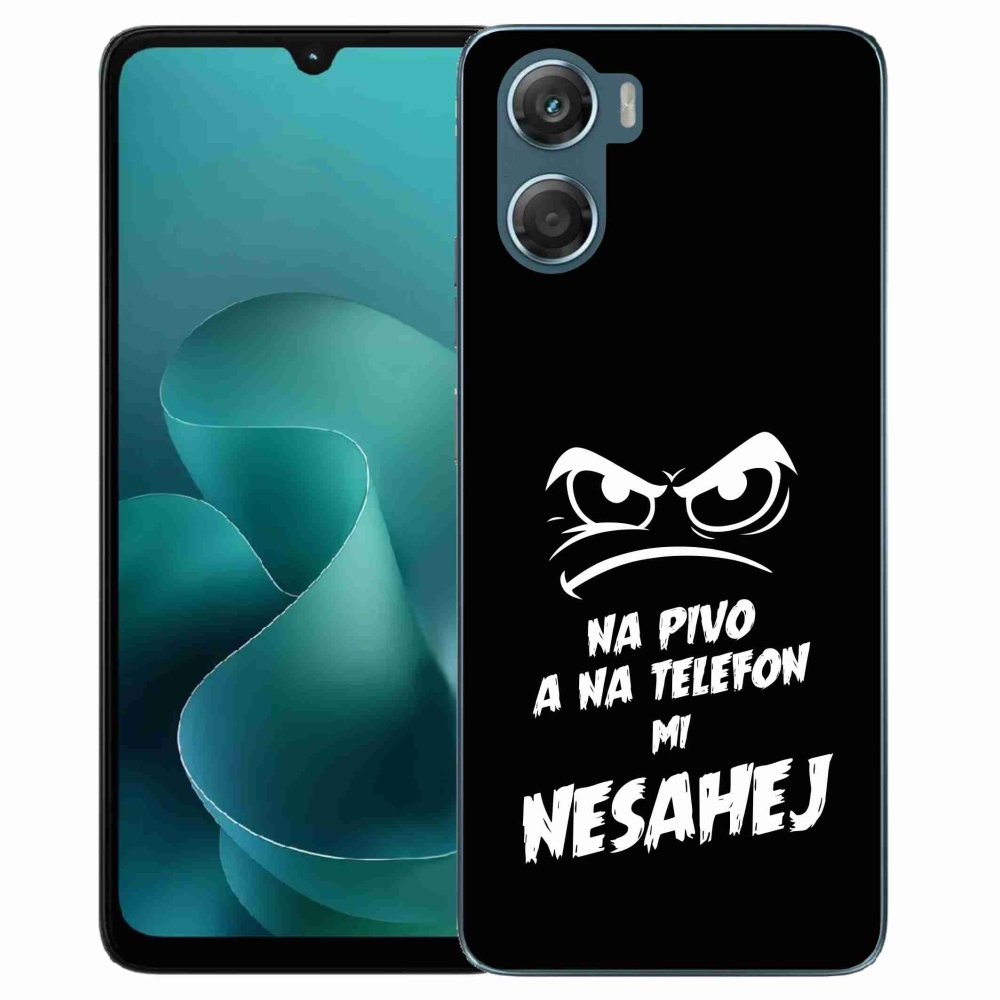 Gélový kryt mmCase na Motorola G06/G06 Power - pivný motív 2 čierne pozadie