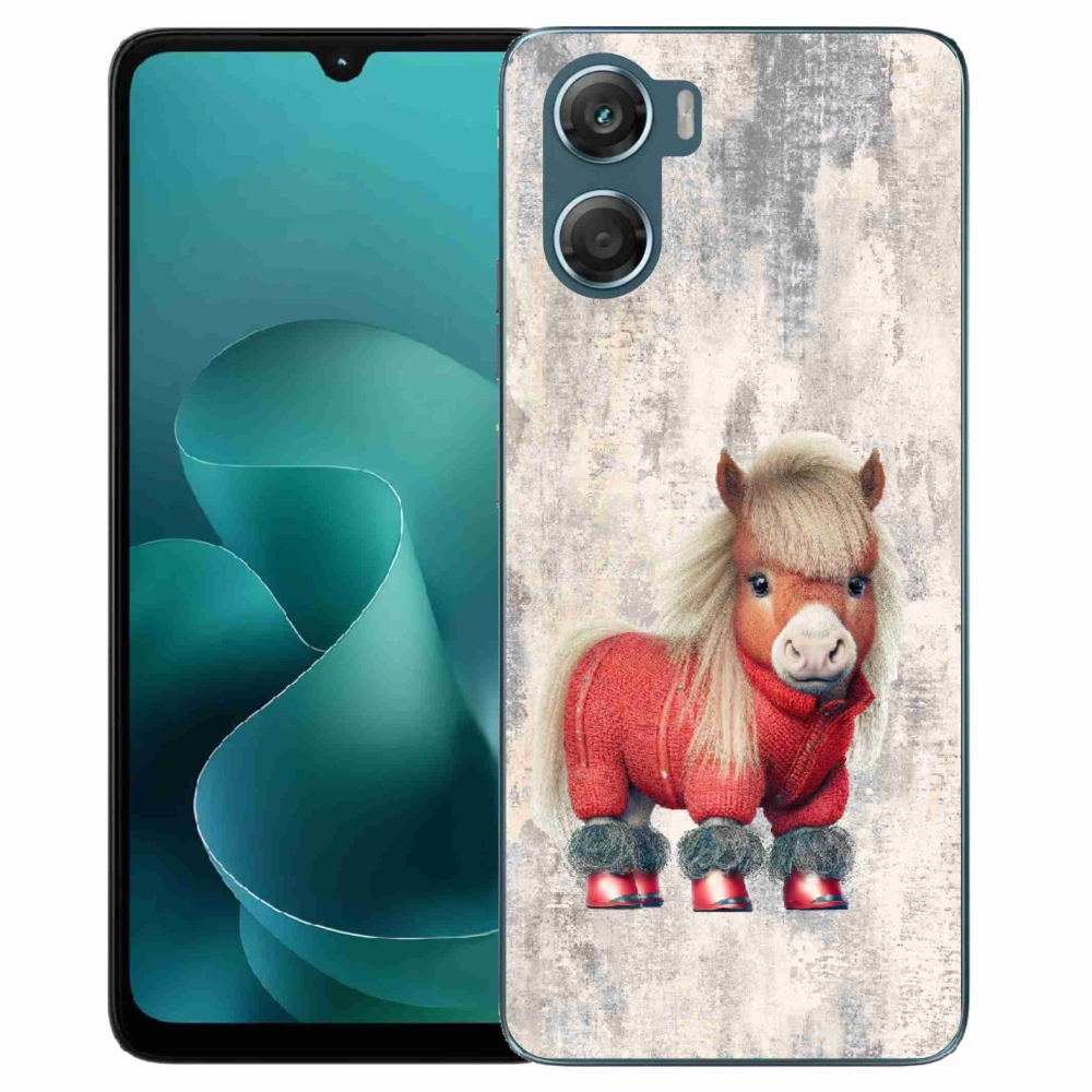 Gélový kryt mmCase na Motorola G06/G06 Power - poník vo svetri