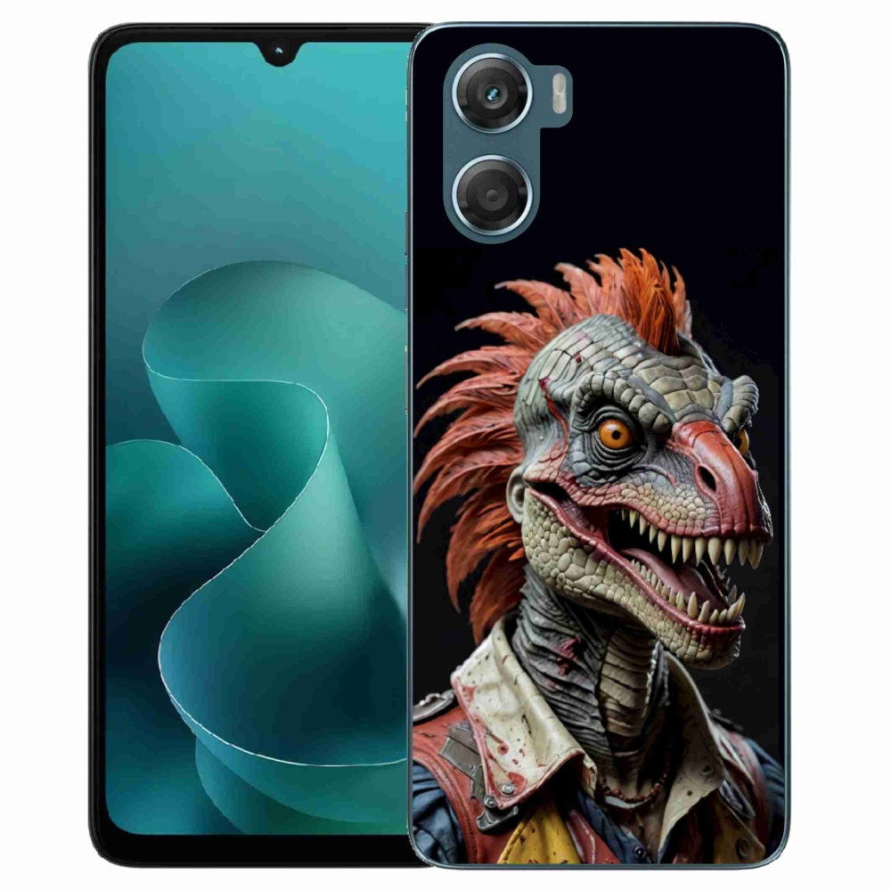 Gélový kryt mmCase na Motorola G06/G06 Power - punk dinosaurus