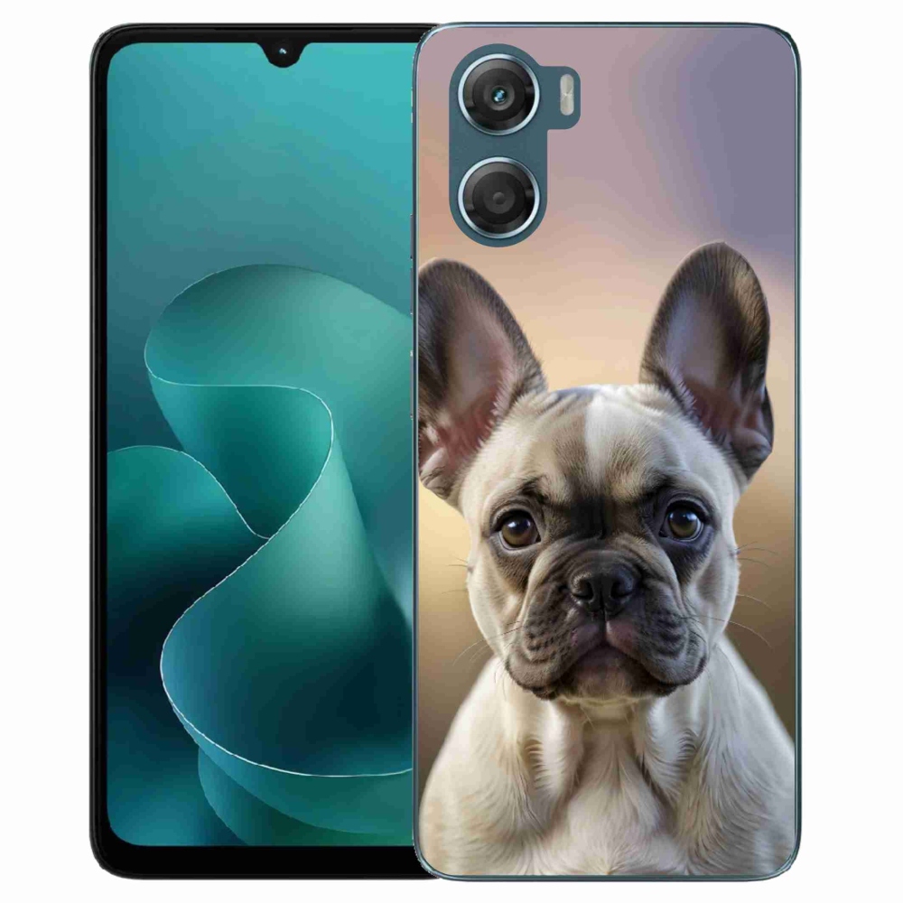 Gélový kryt mmCase na Motorola G06/G06 Power - roztomilý francúzsky buldoček