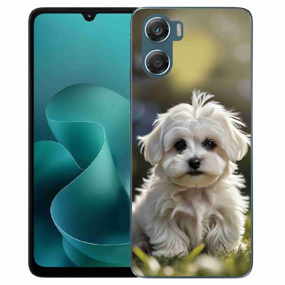 Gélový kryt mmCase na Motorola G06/G06 Power - roztomilý maltézsky psík