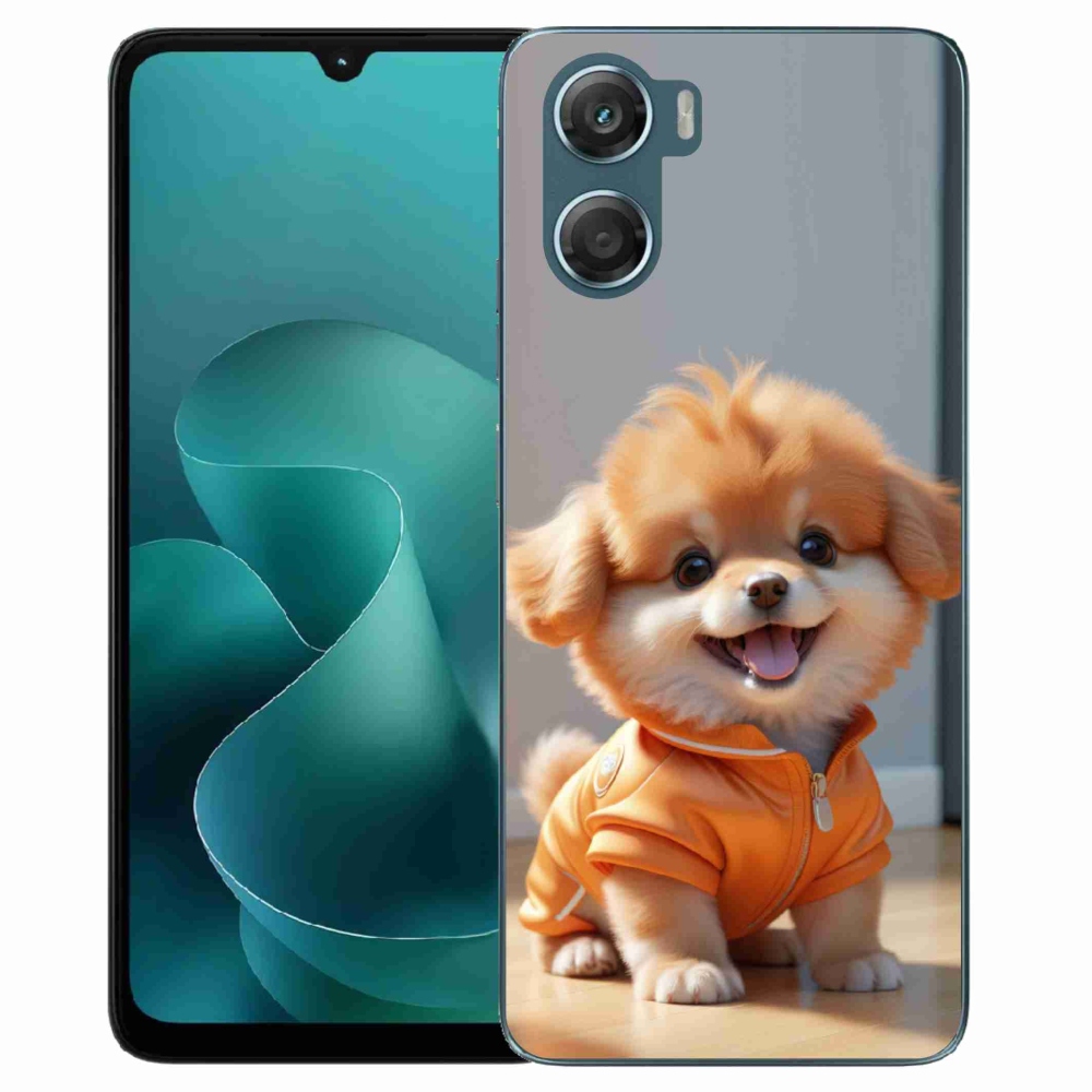 Gélový kryt mmCase na Motorola G06/G06 Power - roztomilý pomeranian v mikine
