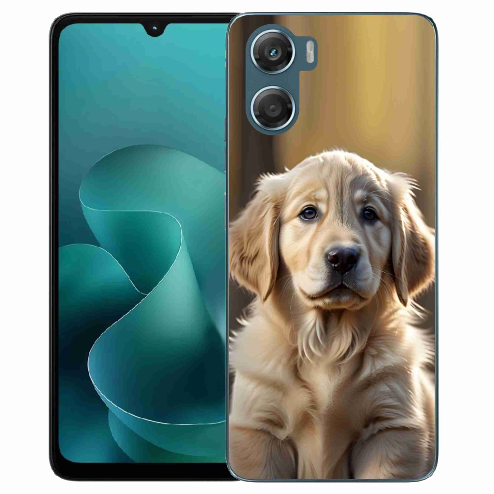 Gélový kryt mmCase na Motorola G06/G06 Power - roztomilý zlatý retriever