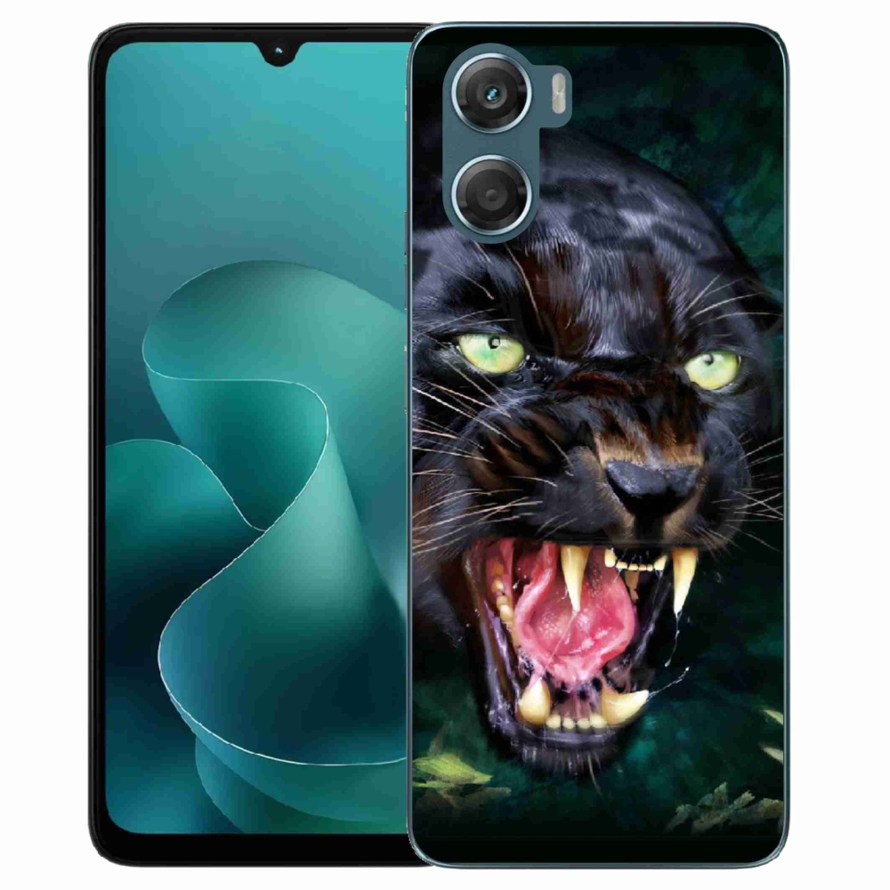 Gélový kryt mmCase na Motorola G06/G06 Power - rozzúrený čierny panter
