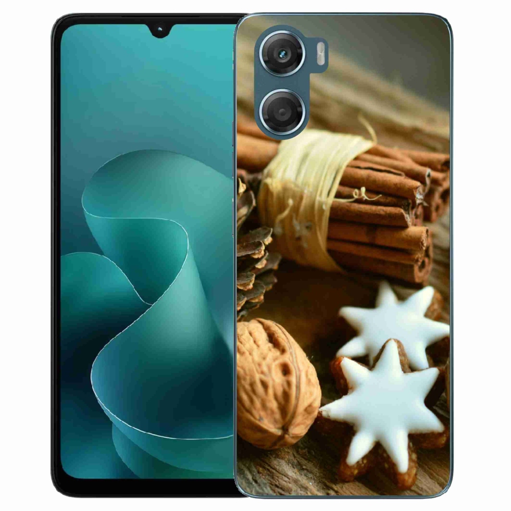 Gélový kryt mmCase na Motorola G06/G06 Power - škorica a perníčky