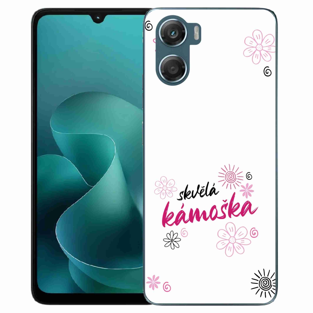 Gélový kryt mmCase na Motorola G06/G06 Power - skvelá kamoška biele pozadie