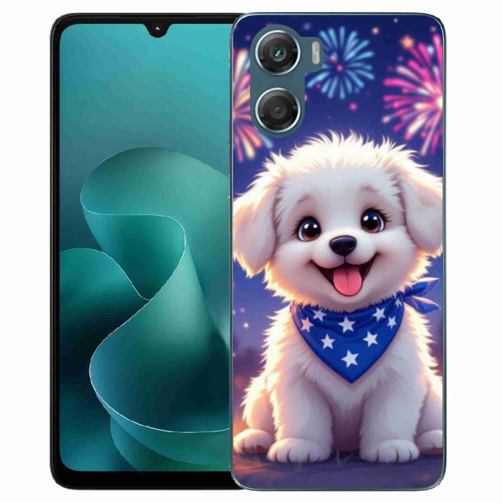 Gélový kryt mmCase na Motorola G06/G06 Power - slávnostné šteňa