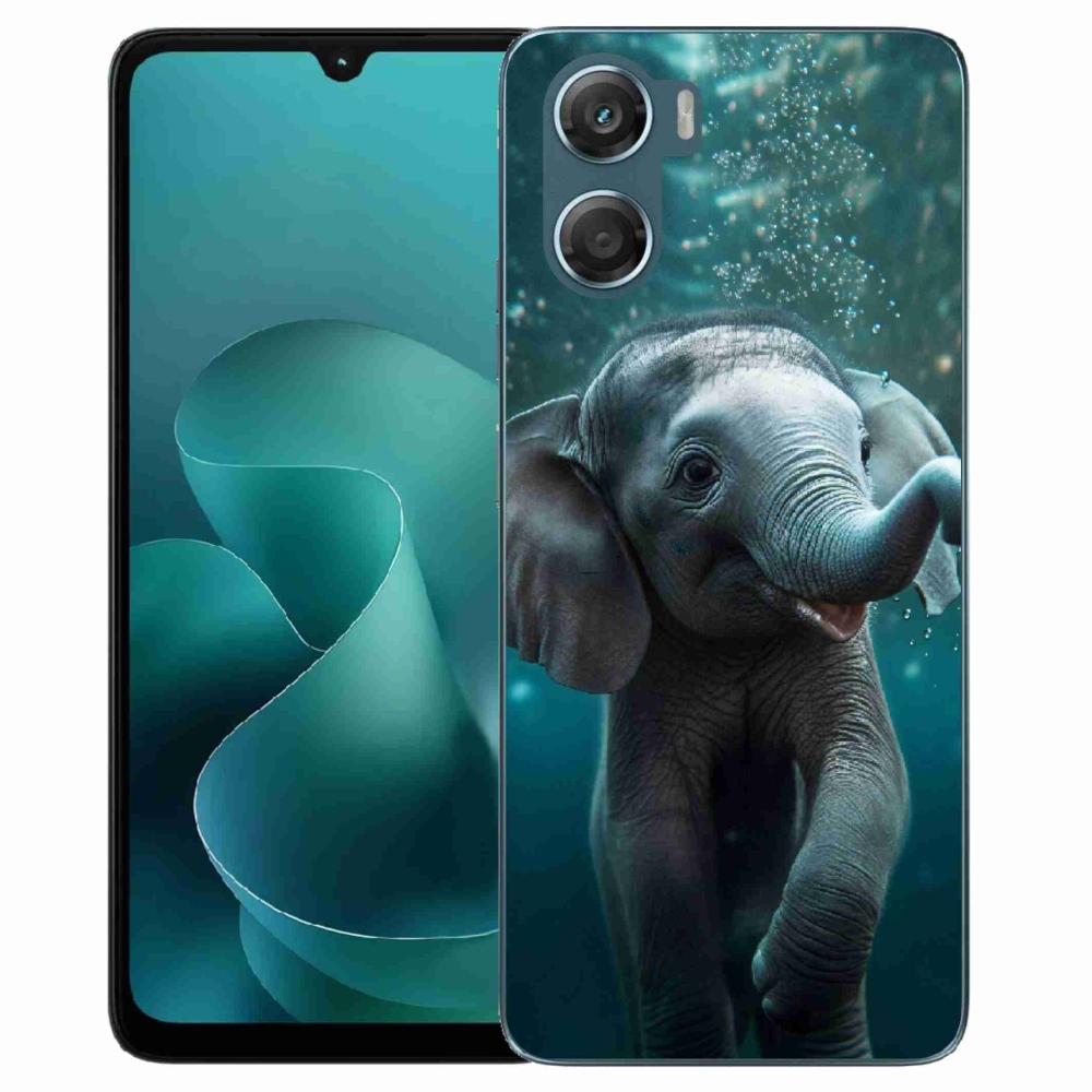 Gélový kryt mmCase na Motorola G06/G06 Power - sloník pod vodou