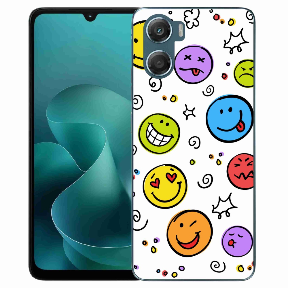 Gélový kryt mmCase na Motorola G06/G06 Power - smajlíci