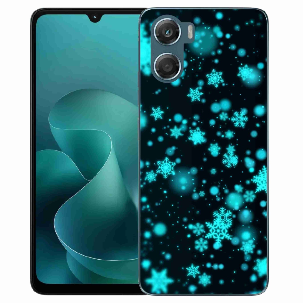 Gélový kryt mmCase na Motorola G06/G06 Power - snehové vločky 1