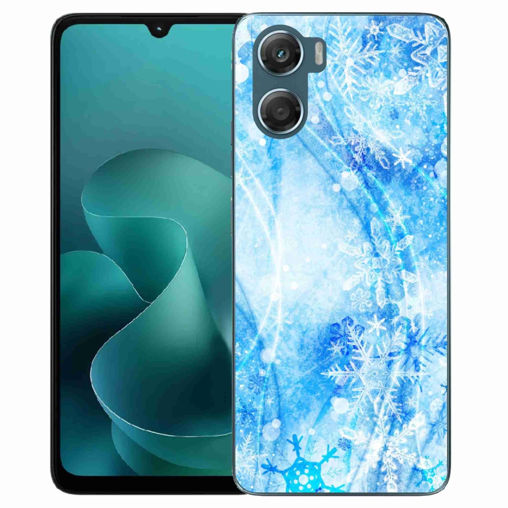 Gélový kryt mmCase na Motorola G06/G06 Power - snehové vločky