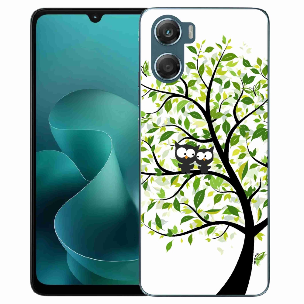 Gélový kryt mmCase na Motorola G06/G06 Power - malej sovy na strome