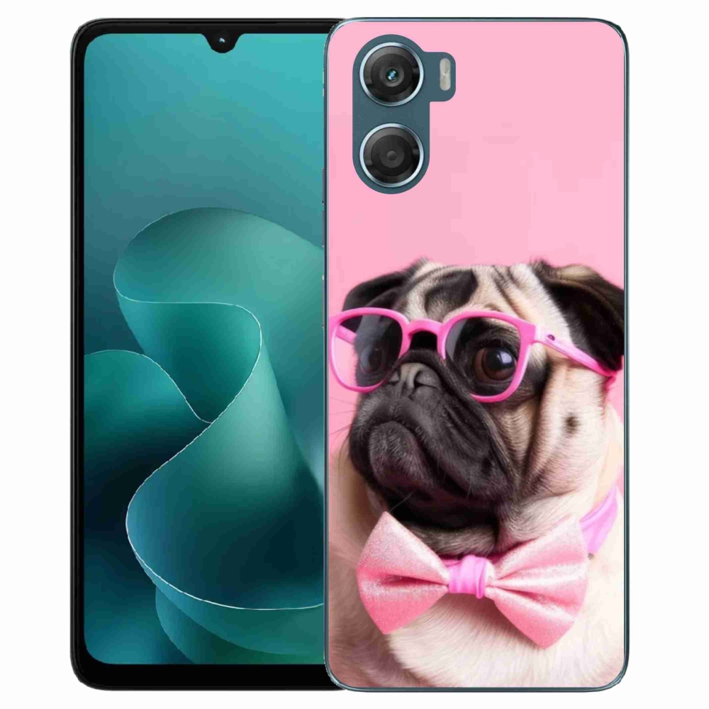 Gélový kryt mmCase na Motorola G06/G06 Power - štýlový mops