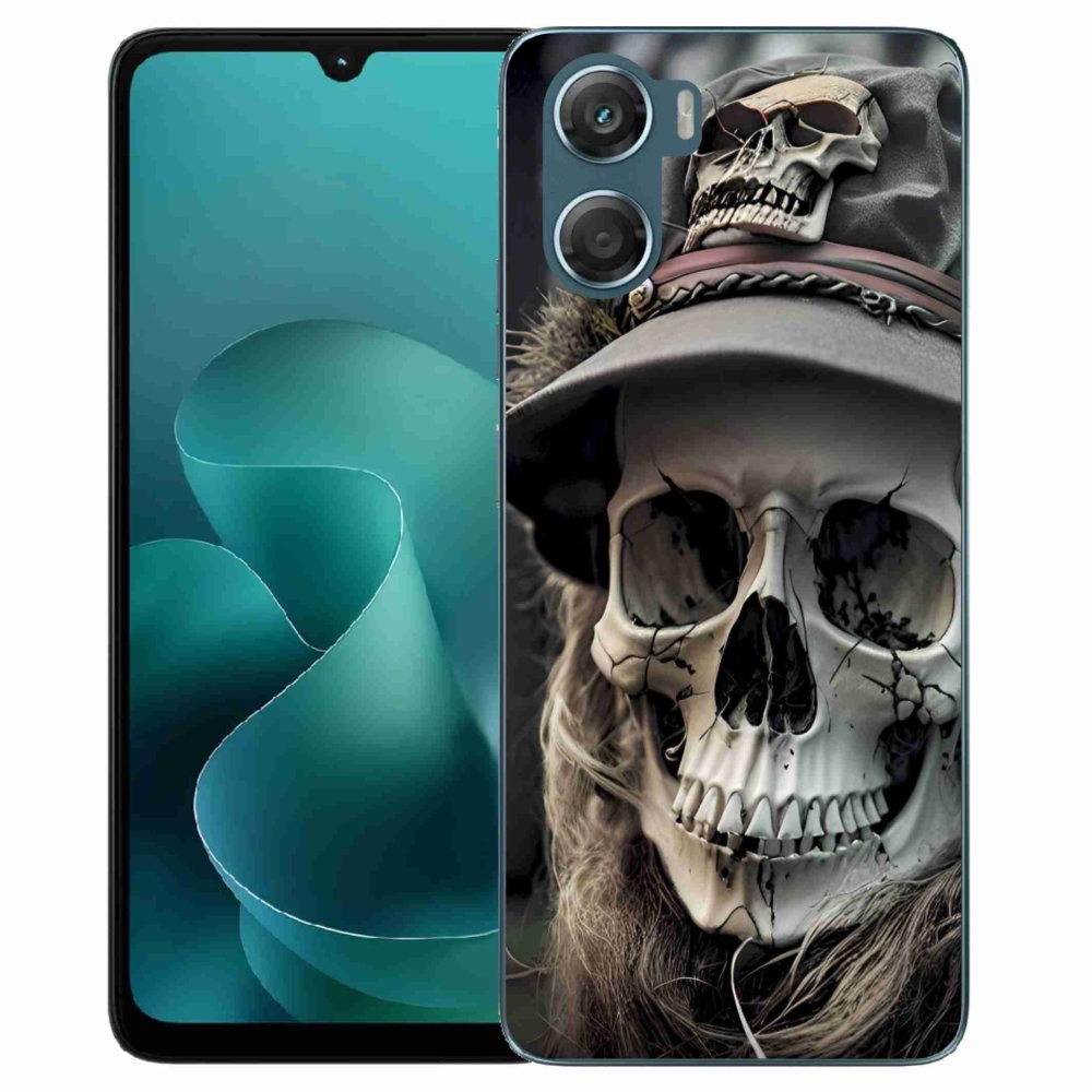 Gélový kryt mmCase na Motorola G06/G06 Power - temná lebka