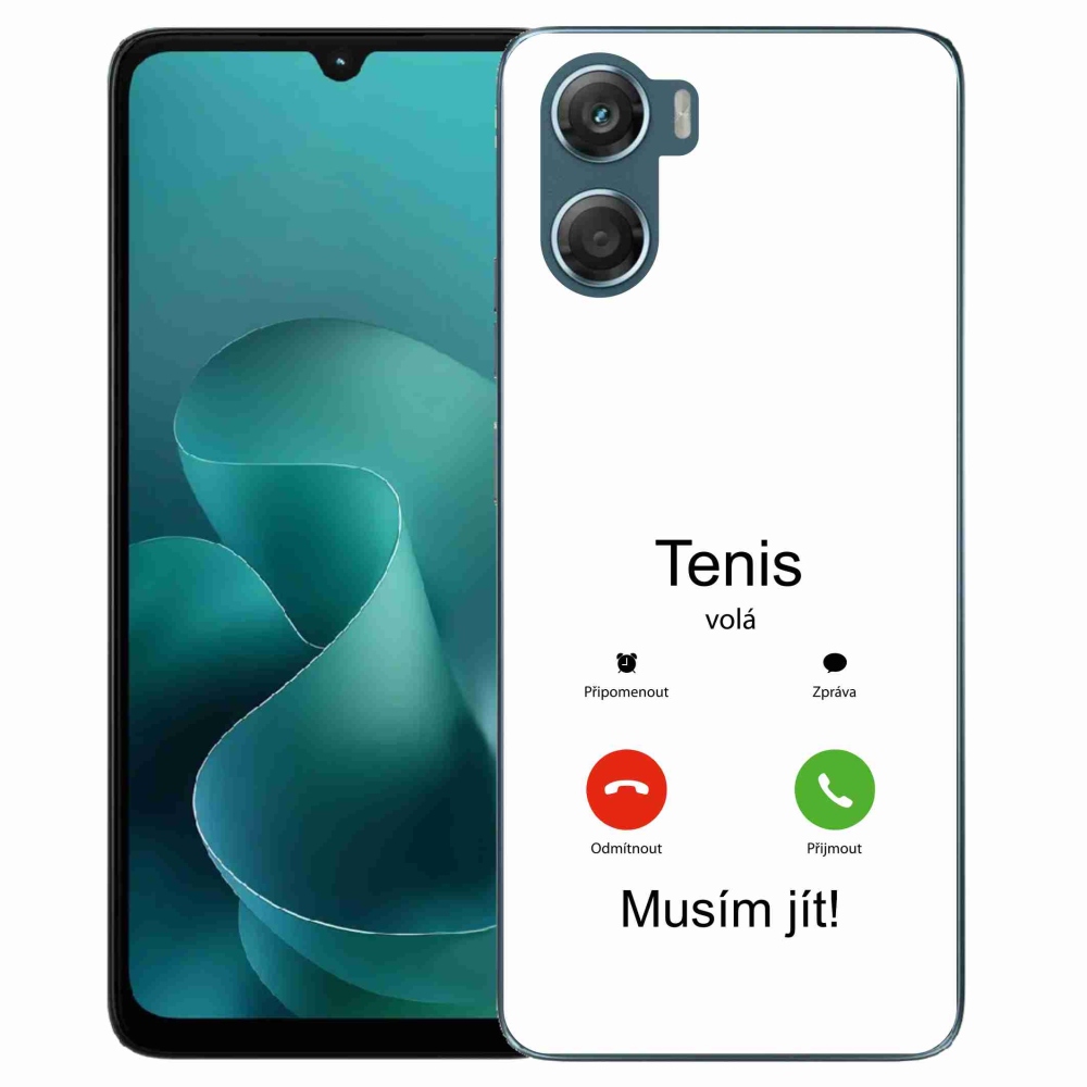 Gélový kryt mmCase na Motorola G06/G06 Power - tenis volá biele pozadie