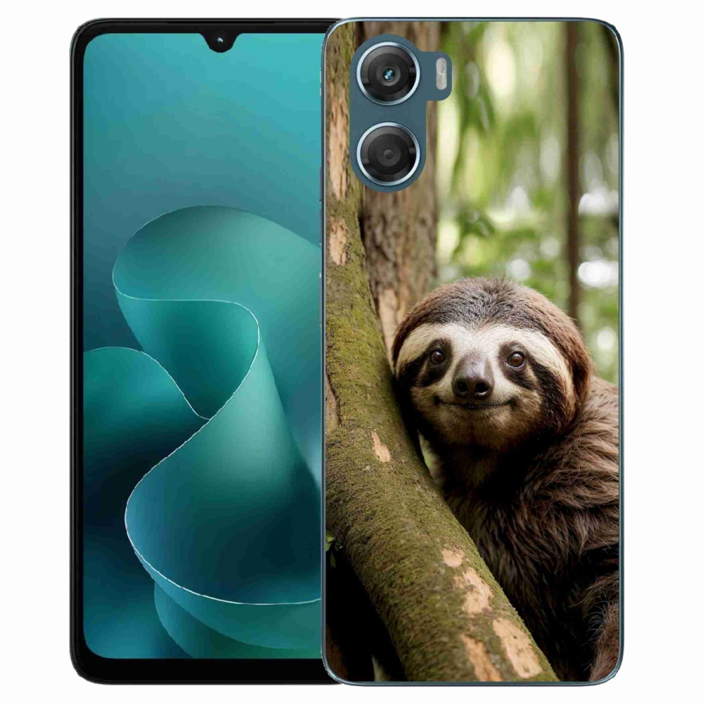 Gélový kryt mmCase na Motorola G06/G06 Power - usmievavý leňochod