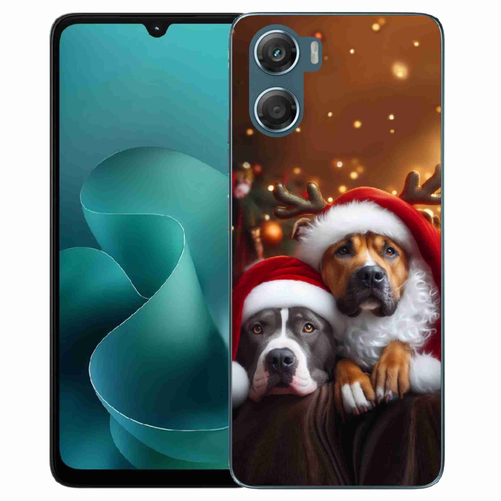 Gélový kryt mmCase na Motorola G06/G06 Power - vianočné psy