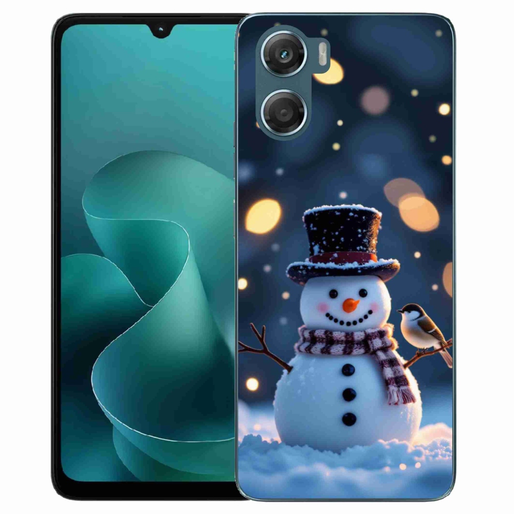 Gélový kryt mmCase na Motorola G06/G06 Power - vianočný snehuliak
