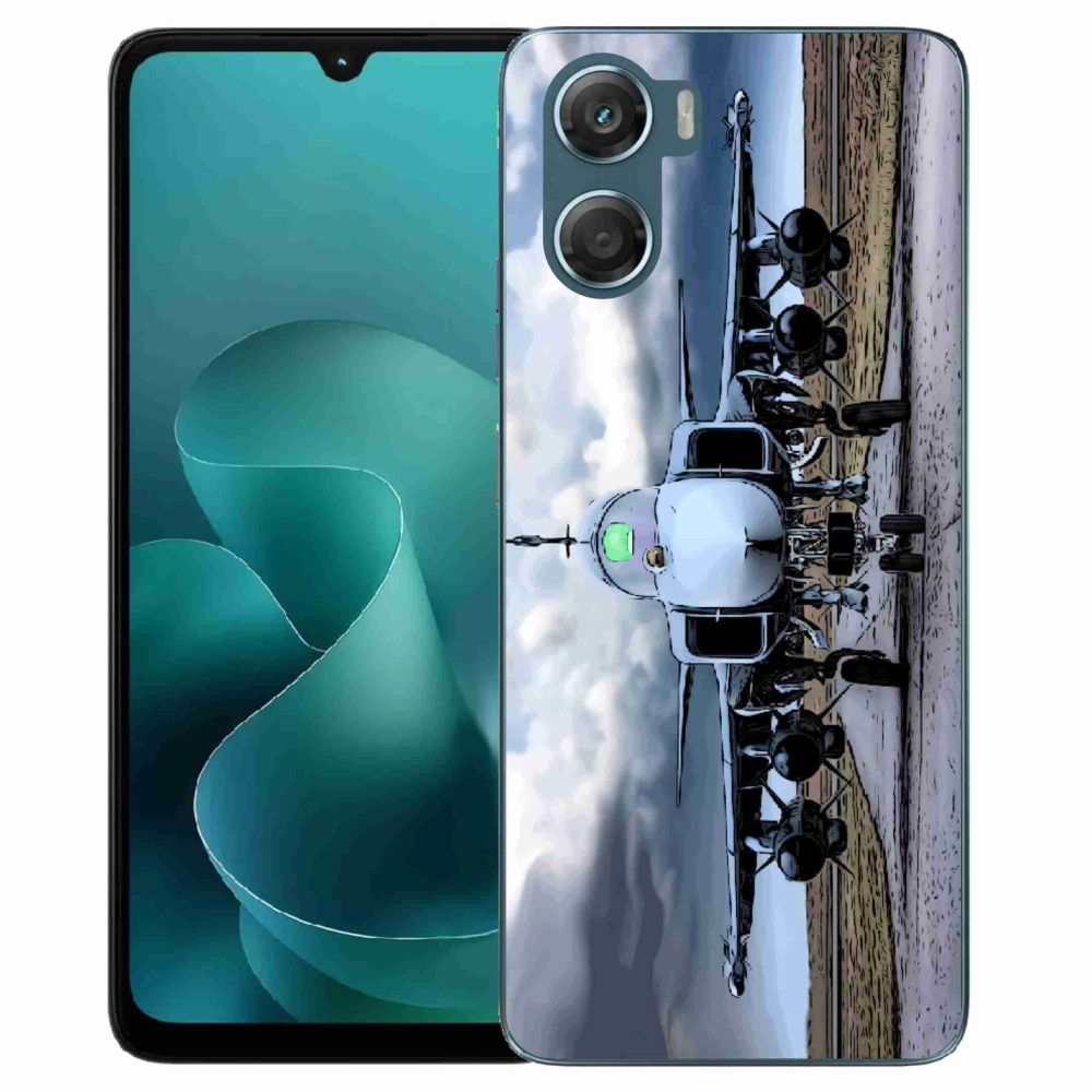 Gélový kryt mmCase na Motorola G06/G06 Power - vojenské lietadlo