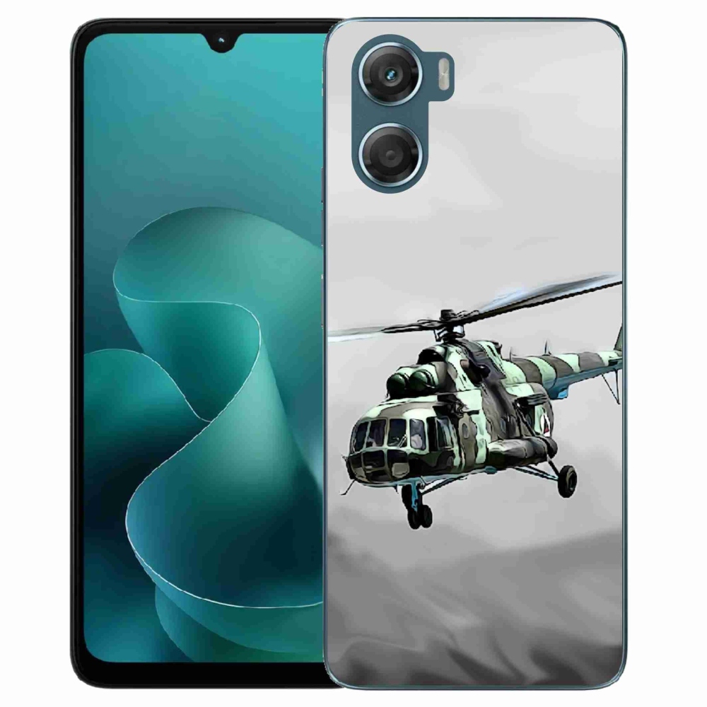 Gélový kryt mmCase na Motorola G06/G06 Power - vojenský vrtuľník