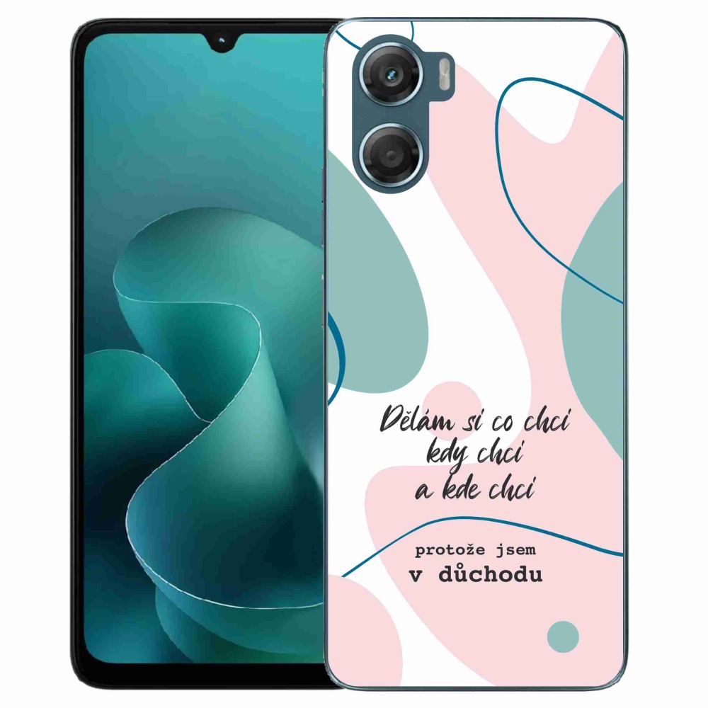 Gélový kryt mmCase na Motorola G06/G06 Power - vtipný text 10 biele pozadie