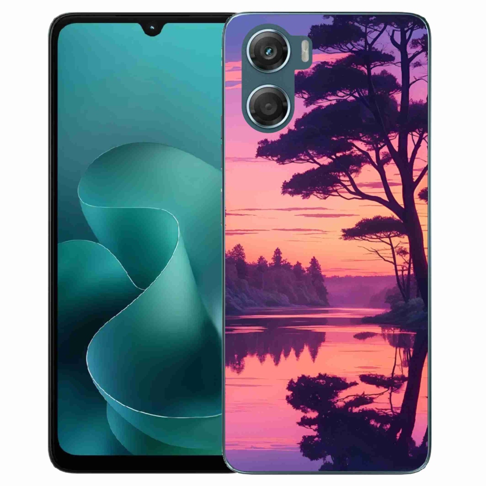 Gélový kryt mmCase na Motorola G06/G06 Power - západ slnka nad jazerom