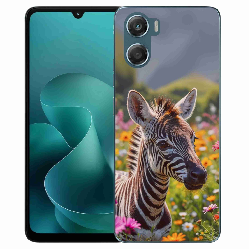 Gélový kryt mmCase na Motorola G06/G06 Power - zebra na lúke