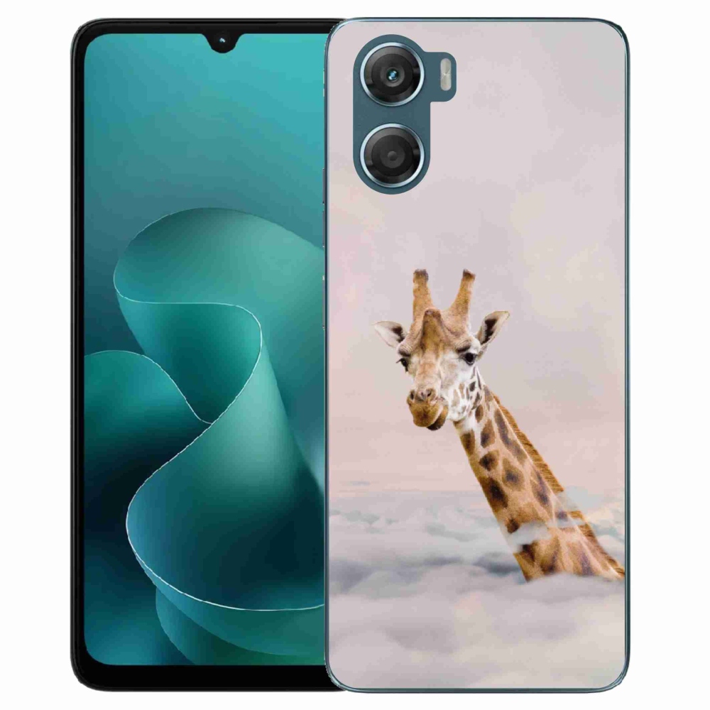 Gélový kryt mmCase na Motorola G06/G06 Power - žirafa v oblakoch