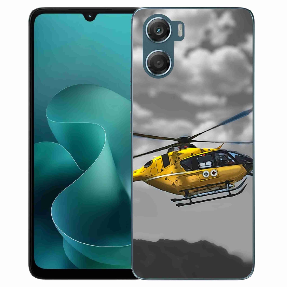 Gélový kryt mmCase na Motorola G06/G06 Power - žltá helikoptéra