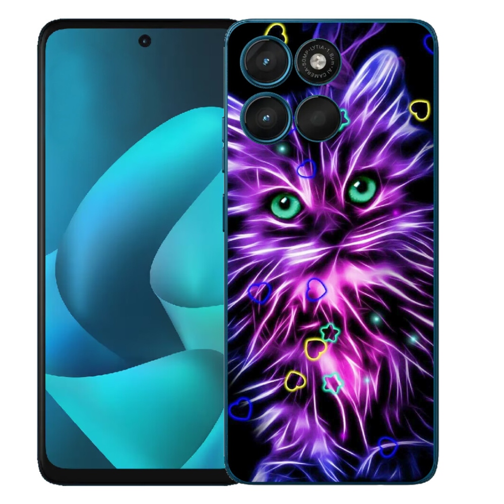 Gélový obal mmCase pre Motorola Moto G57 Power – abstraktná mačka