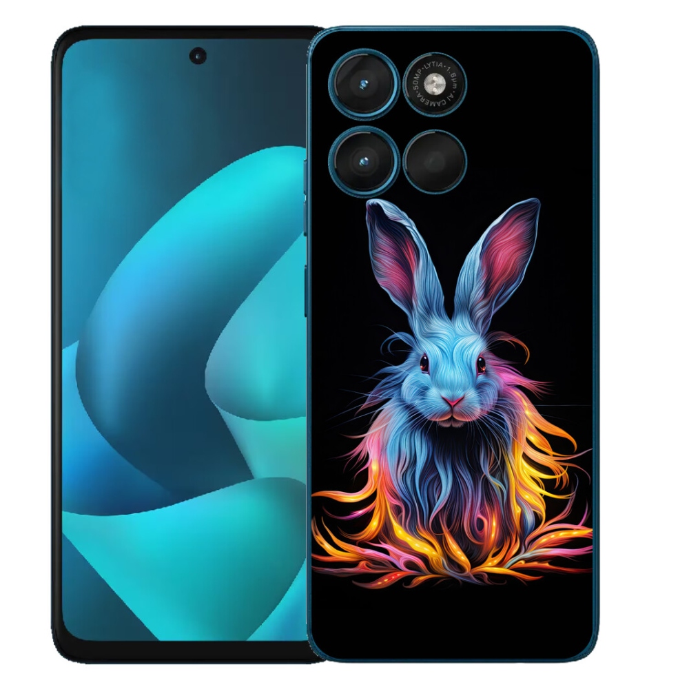 Gélový obal mmCase pre Motorola Moto G57 Power – abstraktný zajac