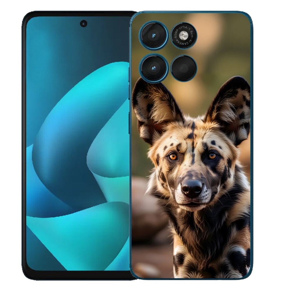 Gélový obal mmCase pre Motorola Moto G57 Power – africký divoký pes