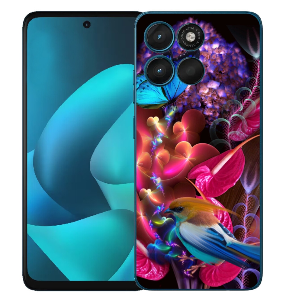 Gélový obal mmCase pre Motorola Moto G57 Power – farebné kvety