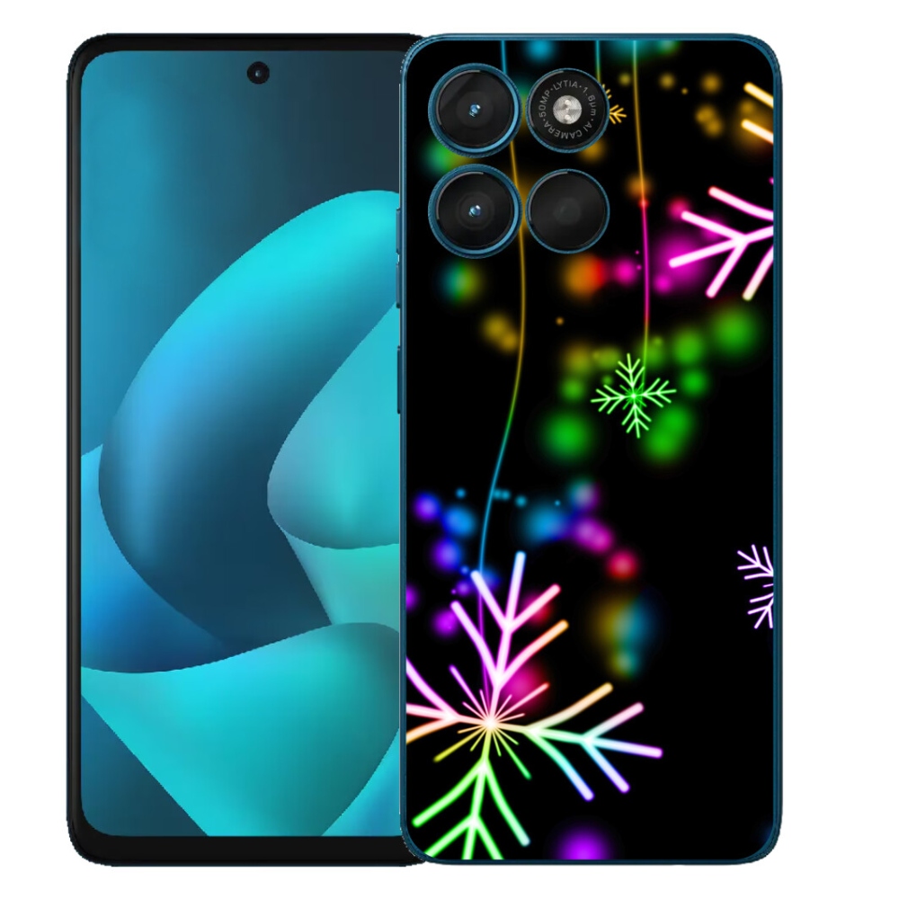 Gélový obal mmCase pre Motorola Moto G57 Power – farebné vločky