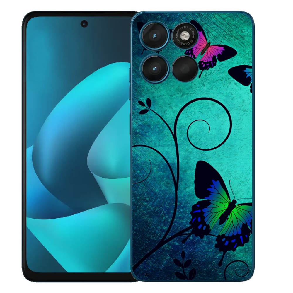 Gélový obal mmCase pre Motorola Moto G57 Power – farebné motýle