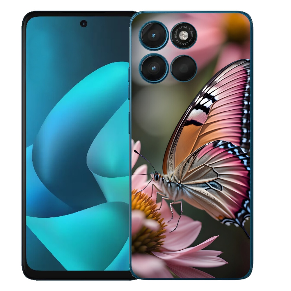 Gélový obal mmCase pre Motorola Moto G57 Power – farebný motýľ