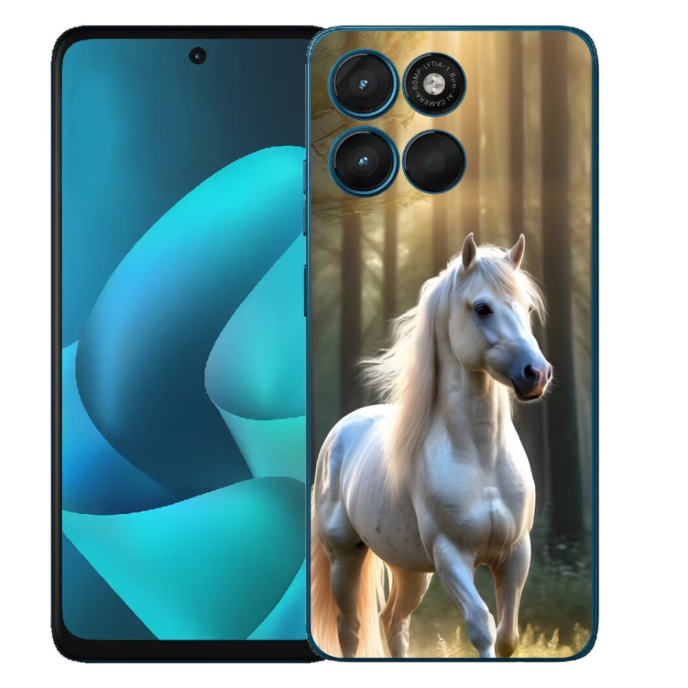 Gélový obal mmCase pre Motorola Moto G57 Power – biely kôň 3