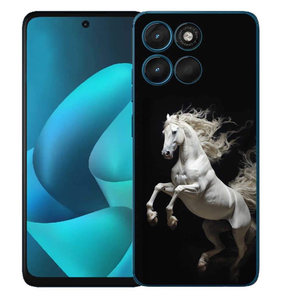 Gélový obal mmCase pre Motorola Moto G57 Power – biely kôň 4