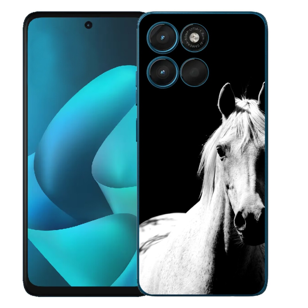 Gélový obal mmCase pre Motorola Moto G57 Power – biely kôň 5
