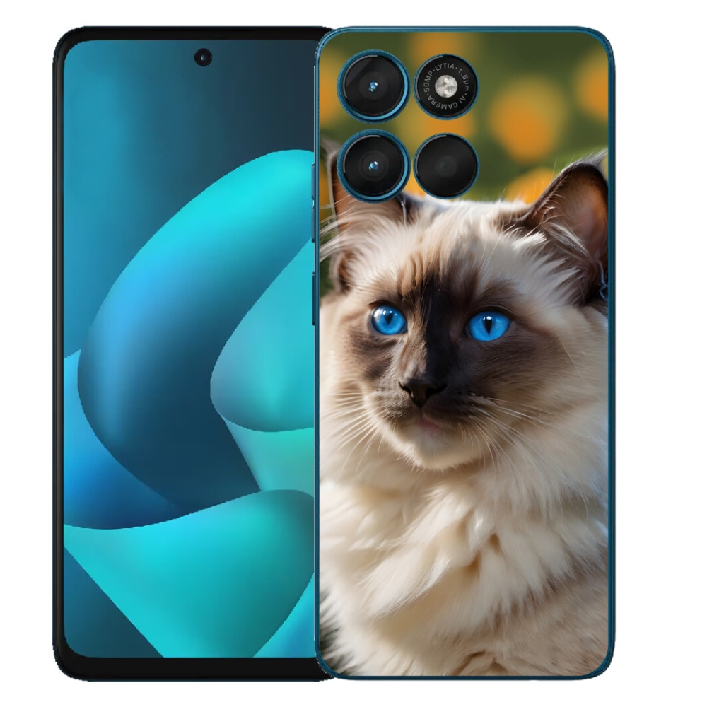 Gélový obal mmCase pre Motorola Moto G57 Power – biely ragdoll