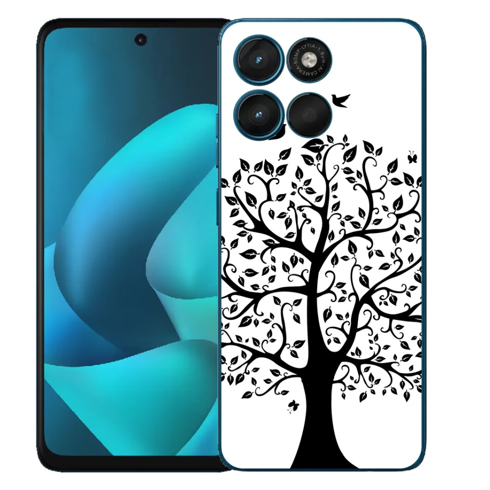 Gélový obal mmCase pre Motorola Moto G57 Power – čierno-biely strom